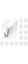 All-Purpose Large transparent Adhesive Hooks, 30 pcs 20 lb(Max) Removable Wall Hooks for Hanging, Large Waterproof Stick on Hooks for Organization