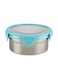 Borosil Stainless Steel Lunch Box, Leak-Proof Lunch Box With Blue Lid, Round Lunch Container For School &amp; Office, 900 Ml