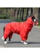Doogle Large Dog Raincoat, Waterproof Jacket, Lightweight, Hooded, Rain Clothes with Brim, 4-Legged Rain Protection (S(12))