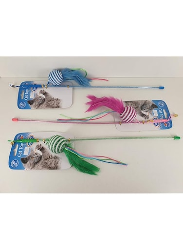 Duvo+ Playing Rod Feathered Ball Mix 46cm