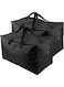Travel Moving Large Bag, 2Pack, 25Kg+/120L Waterproof Zippers Traveling, Closet Storage, Large Heavy Bags Black (2Pack)