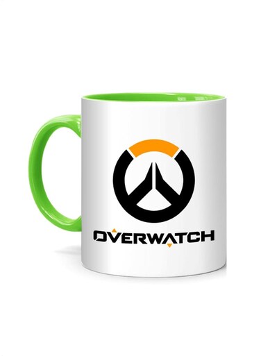 Styles Overwatch Game Design Printed Mug White/Green