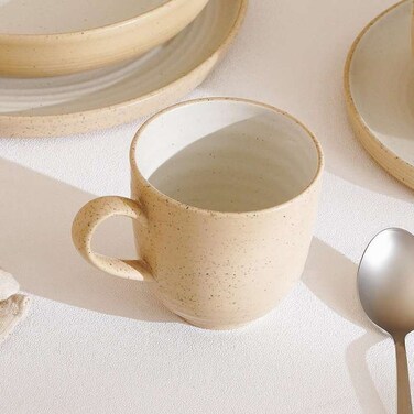 Home Sienna Spiral Stoneware Mug 350ml - Light Brown