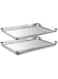 Baking Tray Set of 2, Stainless Steel Rectangle Baking Sheets Pans, Large Professional Oven Trays for Cooking Serving, Non Toxic &amp; Healthy, Mirror Finished &amp; Dishwasher Safe (40.5x30.5x2.5cm)