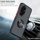 Honor 200 Case Flexible Silicone Protective Bumper, Camera Protection Thin Translucent Shockproof Matte Back Cover with 360 rotational Car Mount Magnetic Ring Holder For Honor 200 5G 2024 (Blue)