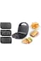 3 in 1 Sandwich, Waffle &amp; Panini Maker &ndash; Non-Stick Removable Plates, Compact Breakfast Grill