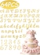 Pcs Acrylic Alphabet Number Cake Topper Gold Personalized Custom Cupcake Toppers with Number 0-9 Alphabet A-Z Acrylic Cake Letters for Wedding Cake Decorations Baby Shower Birthday Party Supplies