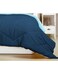 HOME 220 GSM Solid Plain Reversible Summer Microfiber AC Comforter/Duvet  All Season Single Size 3 Layered Quilted Blanket for Single Bed (220 cm x 150 cm, Grey Blue)
