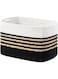 Handwoven Storage Basket with Built-In Handles &ndash; Durable and Stylish Organizer (38x25x23 cm) (Black)