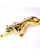 Rubik Decor Tiger, 23cm Zinc Alloy Leopard Figurines for Home Car Office Living Room Decoration (Gold)