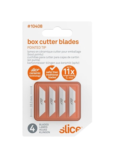 Slice 10408 Replacement Blade, Ceramic, Finger Friendly, Pointed Tip for Intricate Cuts and Thin Materials, Lasts 11x Longer than Metal