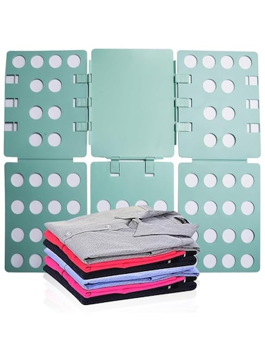 Benting T Shirt Folding Board T Shirt Clothes Folder Laundry Organizer Durable Tool Plastic Easy and Fast Folding Board for Kid Children and Adult to Fold Clothes (Light Green)