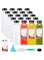 Premify 20pcs Empty Plastic Juice Bottles with Caps,16 oz/480ml Reusable Juice/Milk/Water Bottles for Kids, Clear Bulk Beverage Containers with Lids, Label, Funnel &amp; Brush for Juicing, Milk, Smoothie