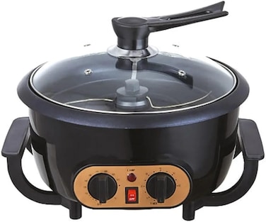 Coffee Roaster Electric Coffee Bean Roaster Machine, Coffee Roaster Stainless Steel with Thermostat Timer 800W