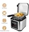 Digital Deep Fryer 1200W 2.5L Capacity with Over-Heat Protection, LED Touch Screen, 2-Hour Timer, Stainless Steel Body, Removable Lid, Large Viewing Window &amp; Filter
