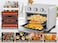 Air Fryer Oven With Non Stick Coating 1500W 22L With 6 Heating Elements, Rotating Basket &amp; Rotisserie Toaster Grill Oven With Cool Touch Stainless Steel Self Temperature Control System Silver