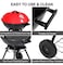 Portable BBQ Stand Set 14 Inch with Lid, Lightweight, Easy to Assemble, Indoor &amp; Outdoor Barbeque Grill with Charcoal Tray &amp; Lid, Perfect for Camping &amp; Tailgating BBQ