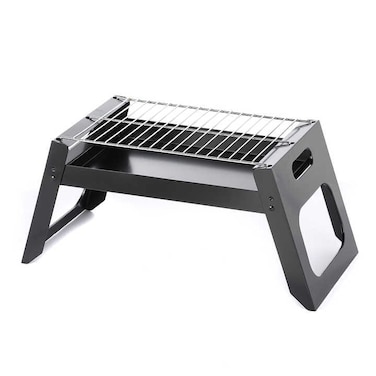 Portable BBQ Charcoal Grill &ndash; Lightweight Black Outdoor Barbecue Grill for Camping, Tailgating, Picnics, and Backyard Cooking, Easy to Assemble and Transport