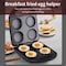 Sprintee Fried Egg Cooker & Pancake Maker 4 Slot Non-Stick Electric Breakfast Griddle, Easy-Clean Pan for Pancakes, Eggsand More