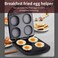 Sprintee Fried Egg Cooker & Pancake Maker 4 Slot Non-Stick Electric Breakfast Griddle, Easy-Clean Pan for Pancakes, Eggsand More