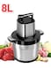 Heavy Duty Chopper &amp; Mincer 8L Capacity, 1500W Heavy Duty Motor, Stainless Steel Blades Electric Food Processor for Fruits, Vegetables, Nuts, Meat, and More