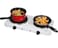 Double Hot Plate Electric Cooker, Black, Portable Dual Burner with Adjustable Temperature Control, Compact Electric Stove for Cooking, Camping, Dorm, and Small Spaces