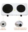 Double Hot Plate Electric Cooker, Black, Portable Dual Burner with Adjustable Temperature Control, Compact Electric Stove for Cooking, Camping, Dorm, and Small Spaces
