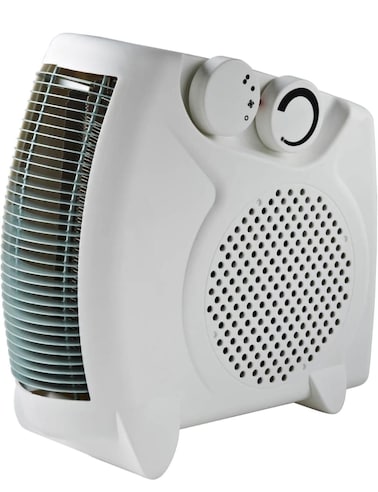Portable Fan Heater with Overheat Protection, Adjustable Thermostat, 2 Heating Levels, Cool &amp; Warm Wind Modes, Automatic Safety Shut-Off, and Power Indicator Light
