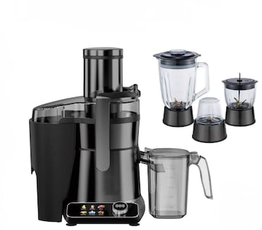 Nicsware 4 in 1 Smart Digital Juicer Blender with Grinder &amp; Chopper &ndash; 1.5L Blender Jar, 2L Pulp Collector, Titanium Filter, Digital Display &amp; Recipes