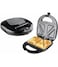 2 Slice Sandwich Maker With Non Stick Grill Plates Overheating Protection, Power On &amp; Off With Ready Indicator Ready to Cook Perfect For Breakfast 750 W Black and Silver