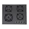 4 Burner Glass Gas Hob with Blue Flame Technology Cast Iron Heavy Duty Burners, Electric Ignition,  Efficient, Durable, and Stylish Gas Stove
