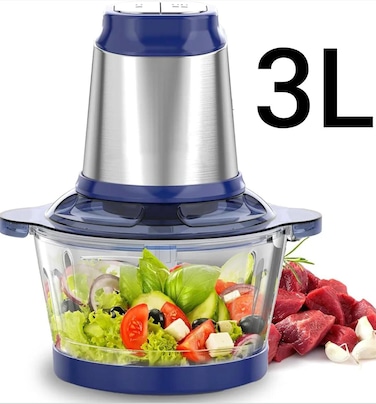 Nicsware 3L Electric Food Chopper & Mincer – Heavy-Duty Stainless Steel Blades, Meat, Vegetable & Fruit Processor for Kitchen Use