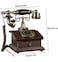 Wooden Vintage Retro Telephone with Rotary Dial and Small Wooden Drawer, Antique-Style Landline Phone for Home and Office D&eacute;cor