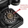 Sprintee Black Vintage Retro Telephone, Classic Old-Fashioned Landline Phone with Rotary Dial, Vintage Decorative Telephone for Home and Office Décor
