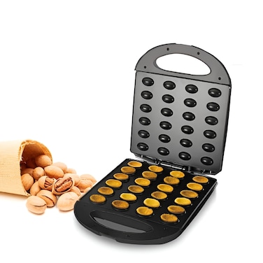 Electric Nut Cake Maker 24PCS Automatic Mini Waffle Maker with Non Stick Panel 1400W, Nut Cake Maker Machine, Fast &amp; Easy Snack Baking for Kids and Adults, Easy Snacks Making Machine