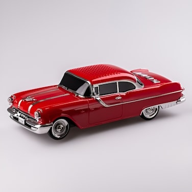 Vintage Car Shaped Bluetooth Speaker - Portable Wireless Speaker with 1500mAh Battery, Car Shaped Bluetooth Speaker Red