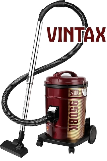 Vintax 21L Drum Vacuum Cleaner 2000W, Powerful Carpet &amp; Floor Cleaning with Cleaning Brush, Extra Long Power Cord, Removable &amp; Washable Filter, Rug Floor Nozzle, Ideal for Home, Office