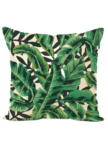 Modern Home Painted Pillowcase linen White/Green