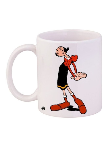 Cartoon Printed Coffee Mug White/Red/Black