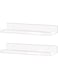 KASTWAVE Clear Acrylic Shelf Invisible Floating Wall Ledge Bookshelf Organizer, Book Display Shelves Wall Mounted (15 Inch 2 Pack)