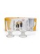 Glass Mug 260ml 3-Piece Set - Premium Clear Footed Drinking Glasses with Handle for Tea, Coffee, Juice and Cold Beverages, Durable Heat-Resistant Glassware, Elegant Design for Home &amp; Office