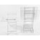 Tradeo 5-Piece Acrylic Folding Tray Table Set &ndash; Modern Clear Lucite Snack Tables with Storage Stand