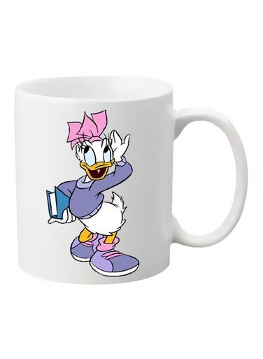 Cut Printed Ceramic Mug White/Pink/Purple