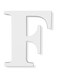 Rosymoment Alphabet F Wooden Decorative Wall Letter for Children's Bedroom Decor, 18 cm Length, White (Letter F)