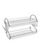 Drying Rack Two Layer Stainless Steel Utensil Holder With Drain Board Silver