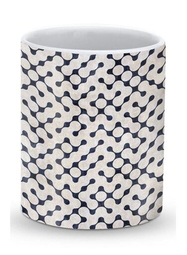 Premium Connect The Dots Designer Mug Beige/Black