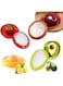 SANZEZ COOLive 4Pack Fruit Vegetable Storage Holder Set - Avocado Onion Saver Box - Silicone Storage Containers for Fridge Keep Fresh