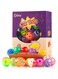 Chiwava 48PCS Cat Plastic Jingle Balls Cat Toy with bell Kitten Chase Pounce play 8 Types Assorted Color Size