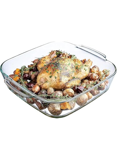 Simax Classic Square Roaster, 5.20 Litre Capacity, Clear