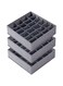 3 Pack Sock Underwear Organizer Dividers, 64 Cell Drawer Organizers Fabric Foldable Cabinet Closet Organizers and Storage Boxes for Storing Socks, Underwear, Ties (16+24+24 Cell, Gray)